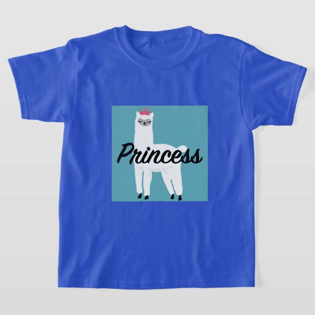 Princess Lama Design - T-shirt de base pour filles (Poser)
