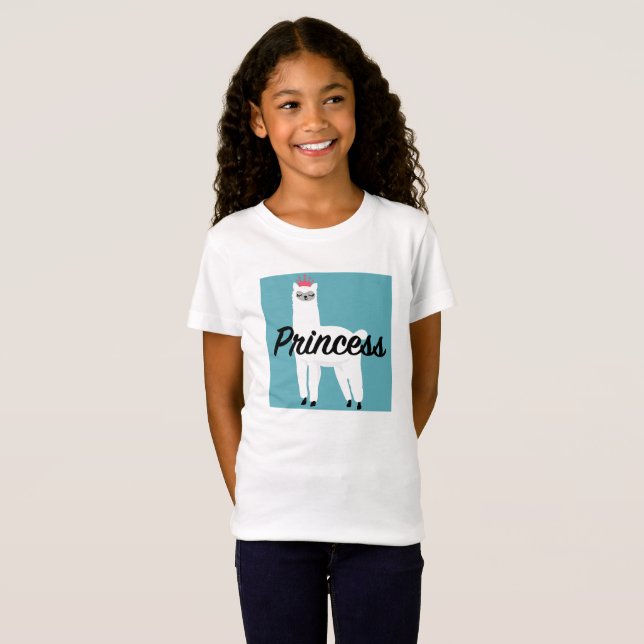 Princess Lama Design - T-shirt Girls Jersey (Devant entier)