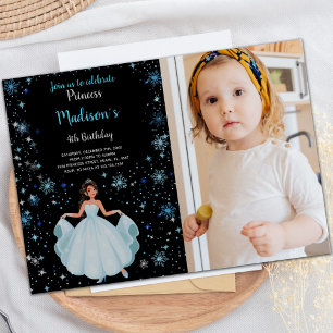Princess Photo Invitations d'anniversaire