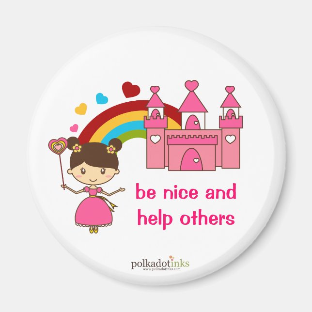 Princess Pink Castle Magnet (Devant)