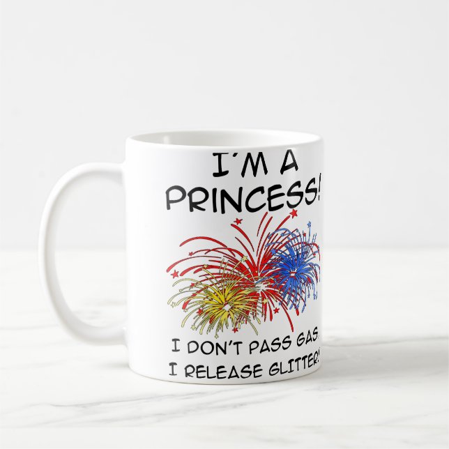 Princess Release Parties scintillant Funny Mug (Gauche)