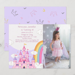 Princess Royal Castle Anniversaire Fête Invitation