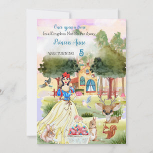 Princess Snowy Anniversaire Invitation