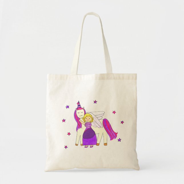 Princess Star Unicorn Tote Bag (Devant)