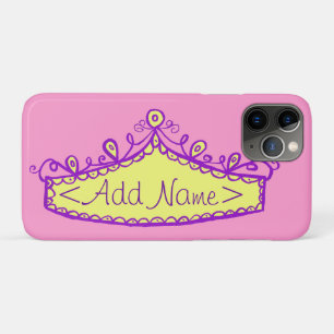Princess Tiara Couronne Nom personnalisé coque iph