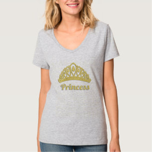 Princess Word Art Golden Crown Superbe T-shirt