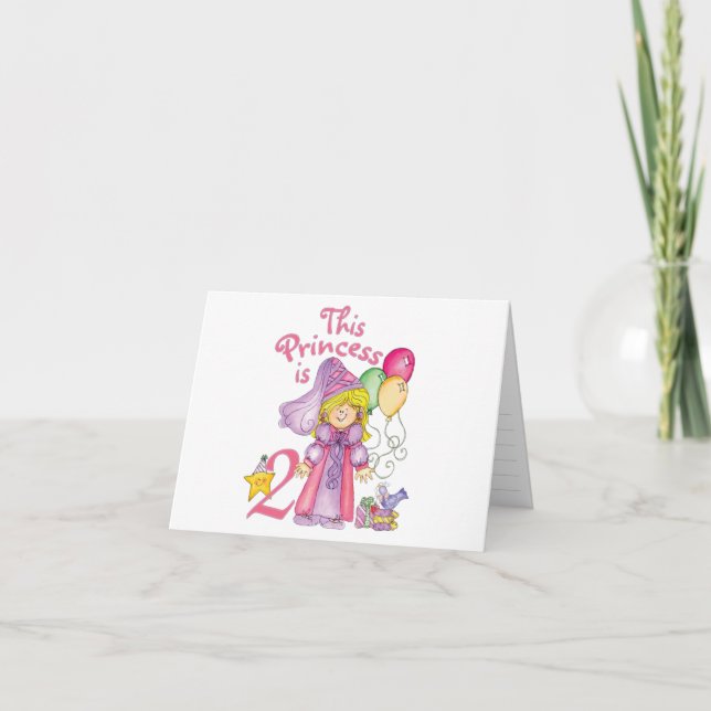 Princesse 2e anniversaire Invitations complètes (Devant)
