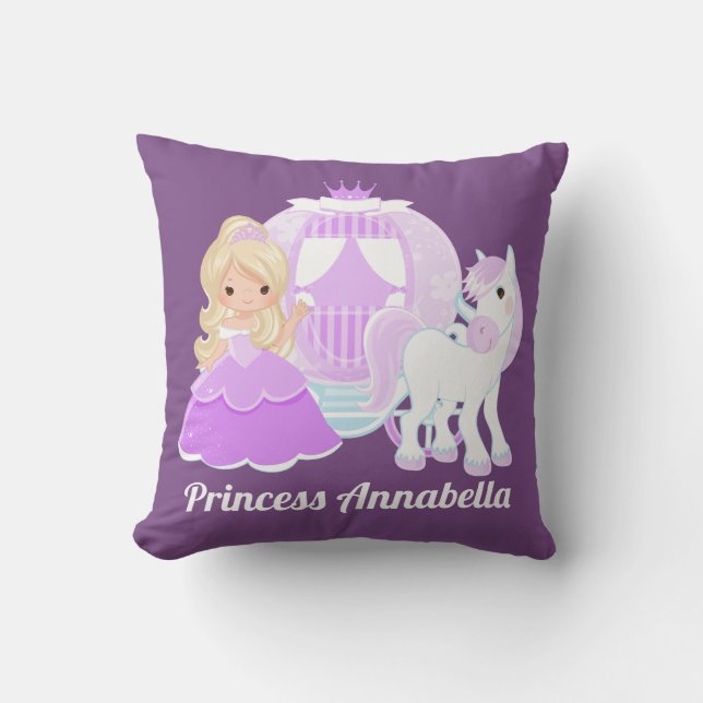 Princesse ajouter nom filles maison décor coussin (Recto)