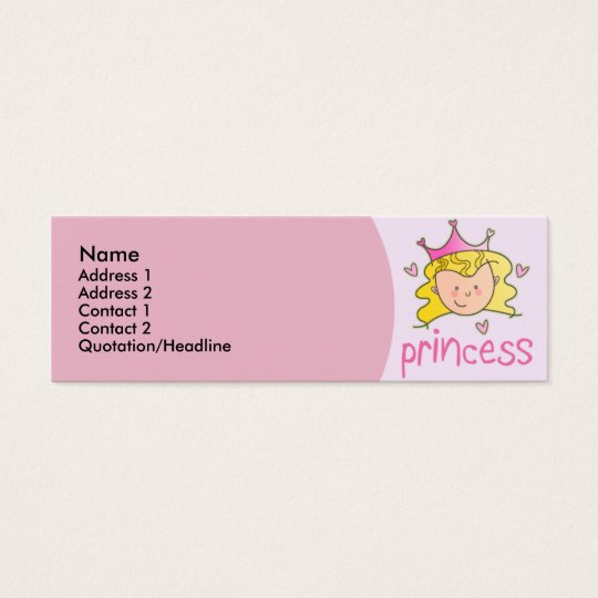 Princesse assez blonde Skinny Profile Cards Mini Carte De Visite
