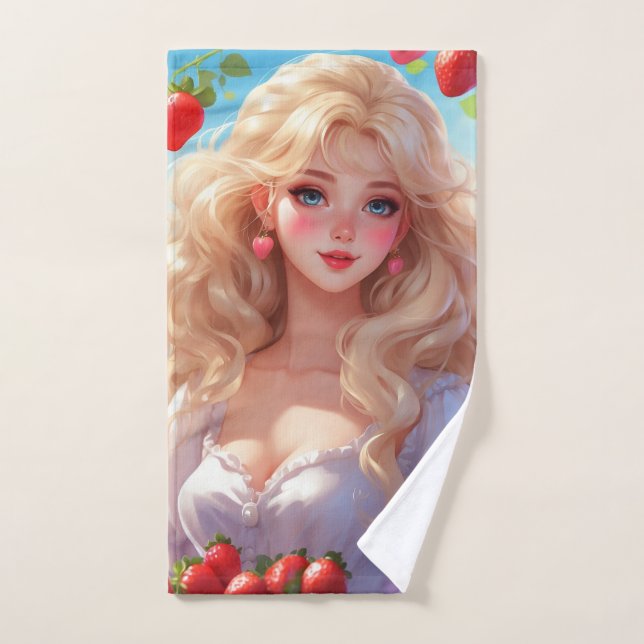 Princesse aux fraises (Serviette à main)