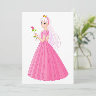 Princesse Avec Invitations Roses