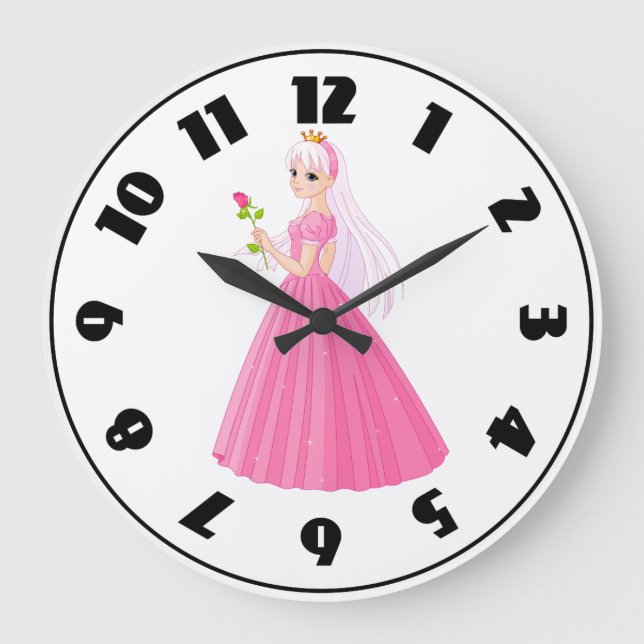 Princesse avec une horloge à rose (Recto)