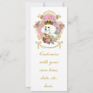 Princesse Caniche Blanche et Roses Roses
