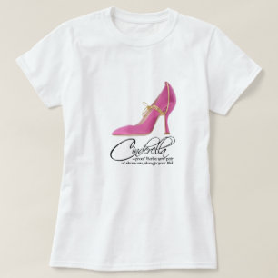 Princesse Cendrillon Pink Shoes Quote de T-shirt