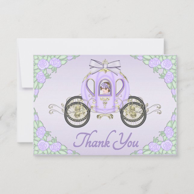 Princesse Coach de bébé et Merci de lilas de roses (Devant)