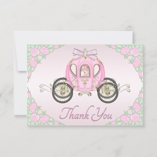 Princesse Coach de bébé et Merci de rose de roses (Devant)