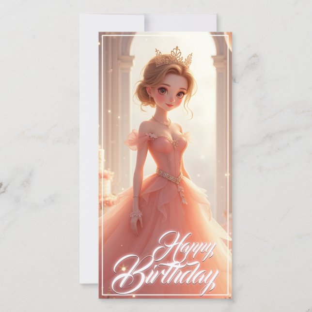 Princesse d'anniversaire dans une robe rose de rêv (Devant)
