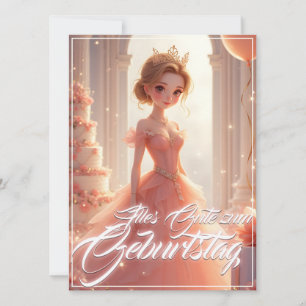 Princesse d'anniversaire en robe de rêve rose