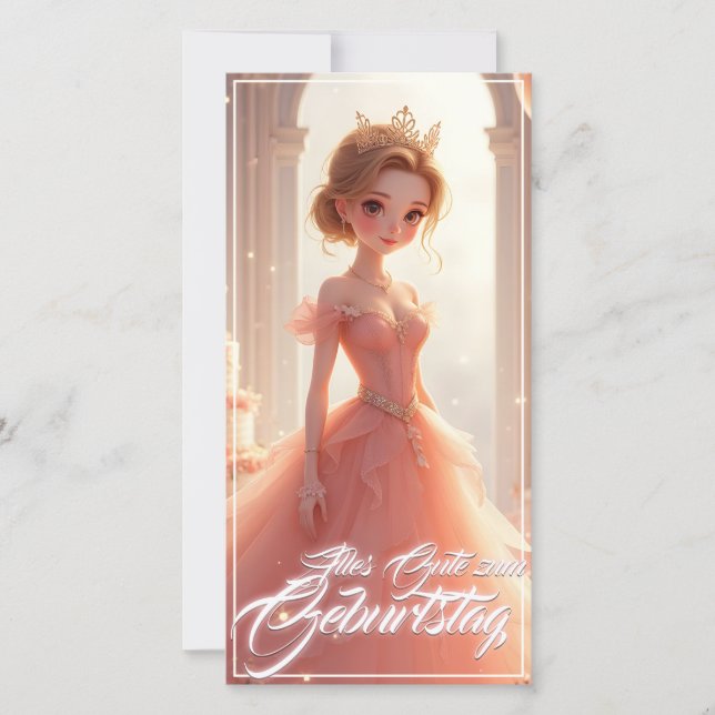Princesse d'anniversaire en robe de rêve rose (Devant)