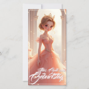 Princesse d'anniversaire en robe de rêve rose