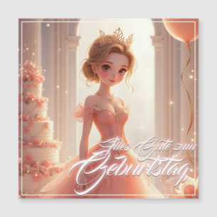 Princesse d'anniversaire en robe de rêve rose