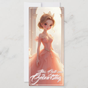 Princesse d'anniversaire en robe de rêve rose
