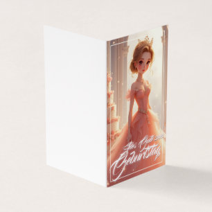 Princesse d'anniversaire en robe de rêve rose