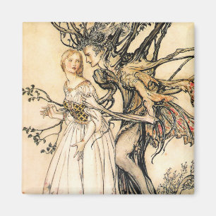 Princesse de conte de fées et aimant d'Elf d'arbre