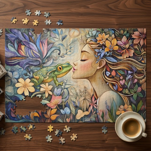 Princesse de conte de fées et grenouille puzzle 10 (Créateur téléchargé)