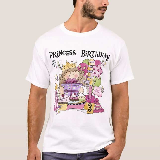 Princesse de fête 3e anniversaire Tshirts et cadea (Devant)