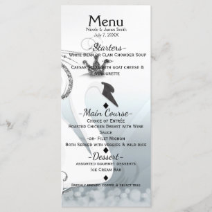 Princesse des cygnes Argent et Blanc Menu personna