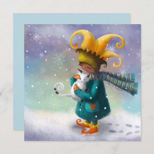 Princesse D'Hiver Et Son Chat (Devant / Derrière)