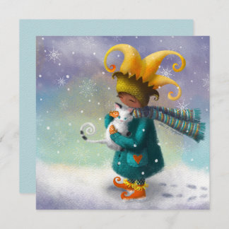 Princesse D'Hiver Et Son Chat