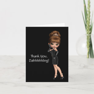 Princesse Diva Carte de remerciements
