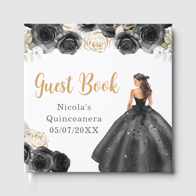 Princesse en noir livre d'or pour invités de Quinc (Recto)