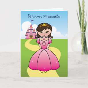 Princesse en Pink Party - Carte d'invitation