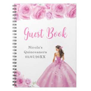 Princesse en Quinceanera rose clair Livre d'or