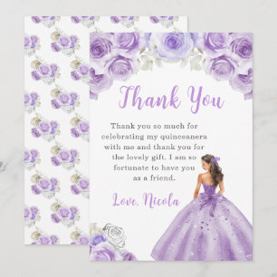 Princesse en robe violette Quinceanera Merci
