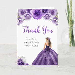 Princesse en Robe violette Quinceanera Merci
