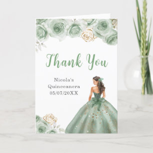Princesse en Sage Green Robe Quinceanera Merci