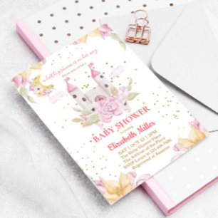 Princesse et Château Thème Baby shower Invitation