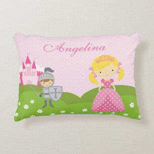 Princesse et coussin de chevalier, personnalisée
