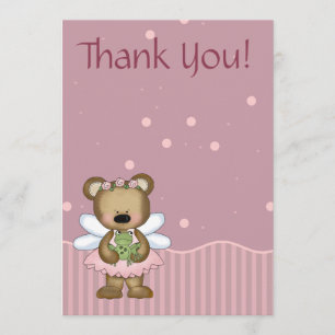 Princesse féerique Merci de rose d'ours de