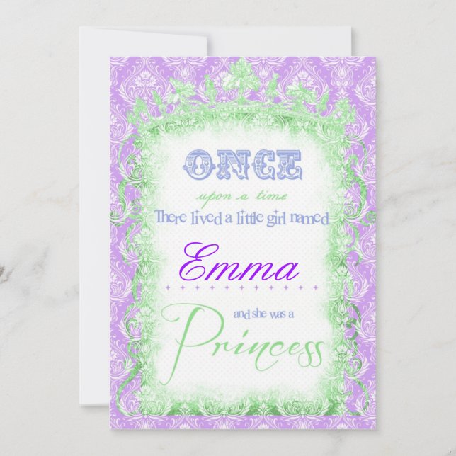 Princesse Invitations de grenouille (Devant)