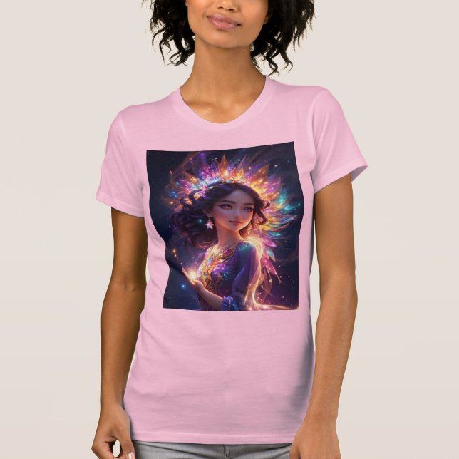 Princesse magique en T-shirt Tiara Couleur Choix (Devant)