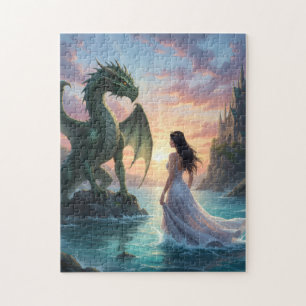 Princesse magique et puzzle de dragon