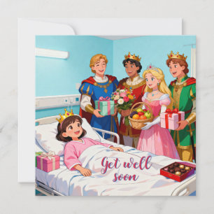 Princesse malade à l'hôpital avec des visiteurs 1