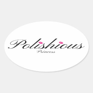 Princesse Oval Stickers de Polishious, brillant