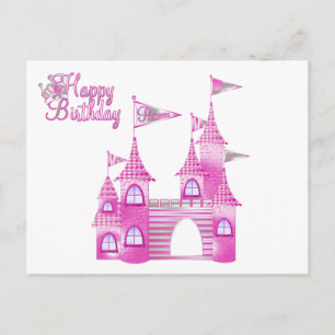 Princesse Partie-Rose Castle Birthday Invitations