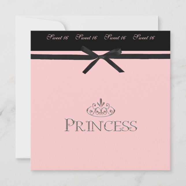 Princesse Party Invitation Sweet 16 (Devant)